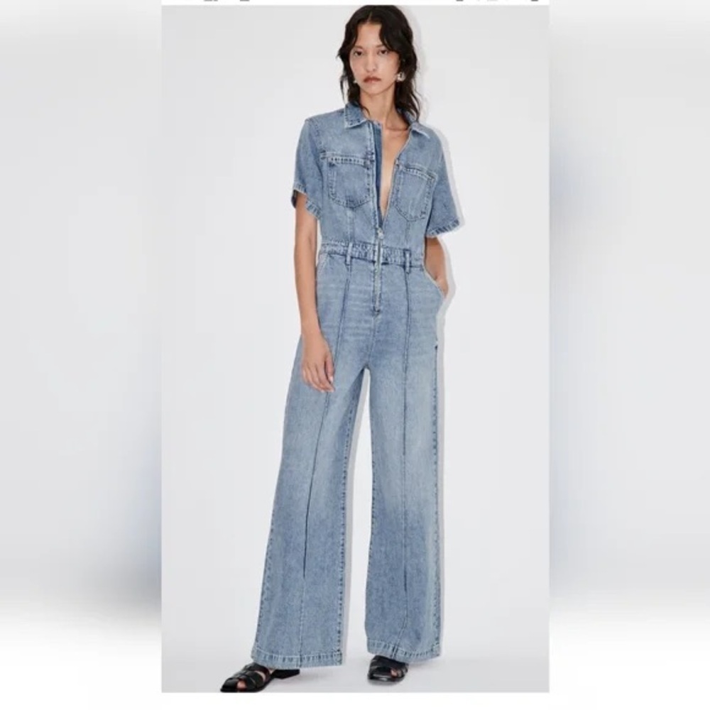 Zara Light Blue Denim Jumpsuit
#1357